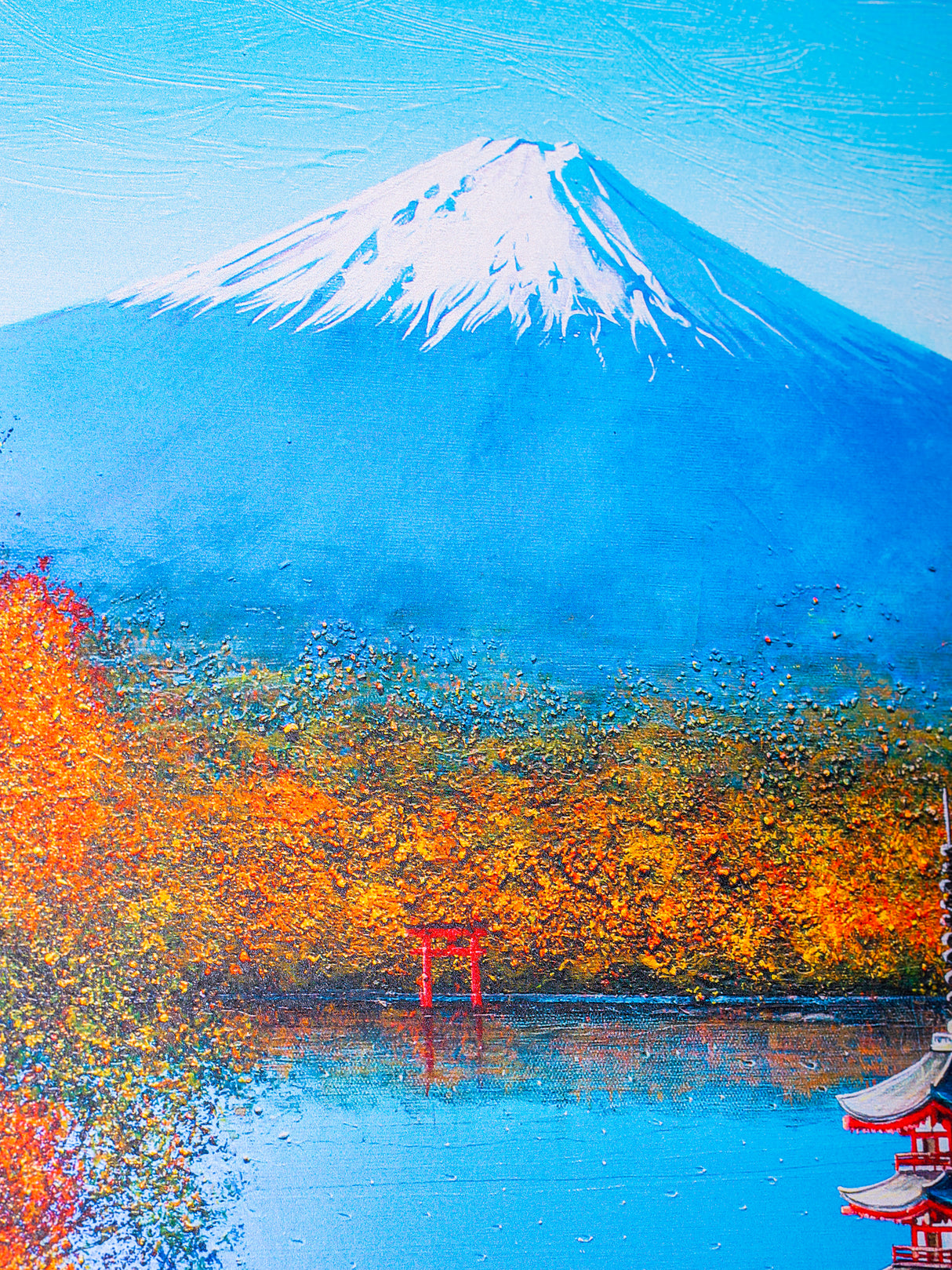 Print Elika L'automne du Mont Fuji A3 signé