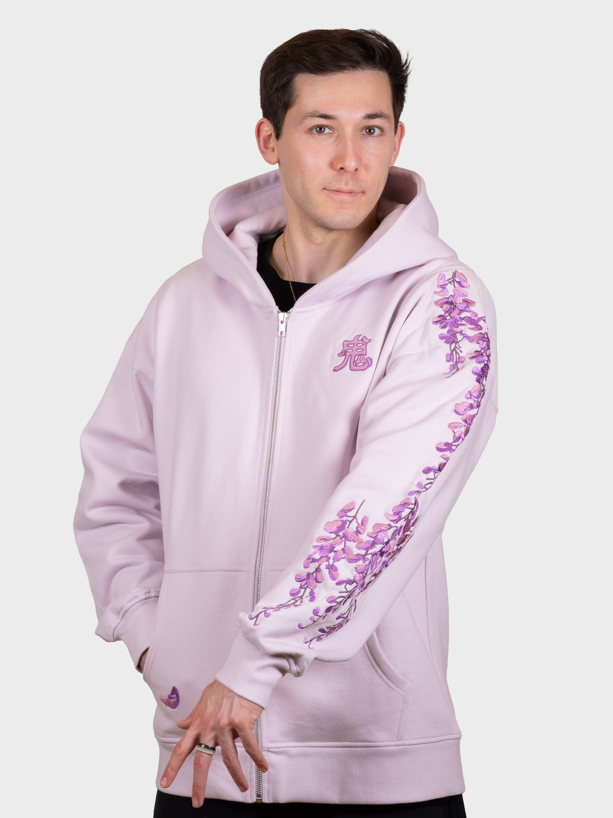 Hoodie Glycine zippé