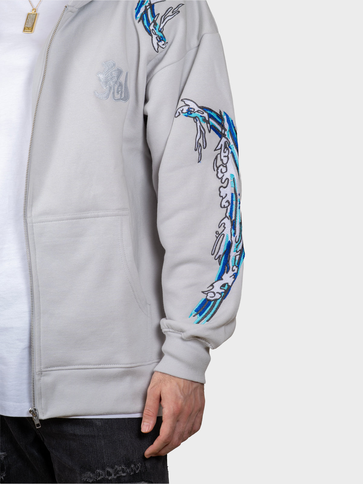 Hoodie vague zippé