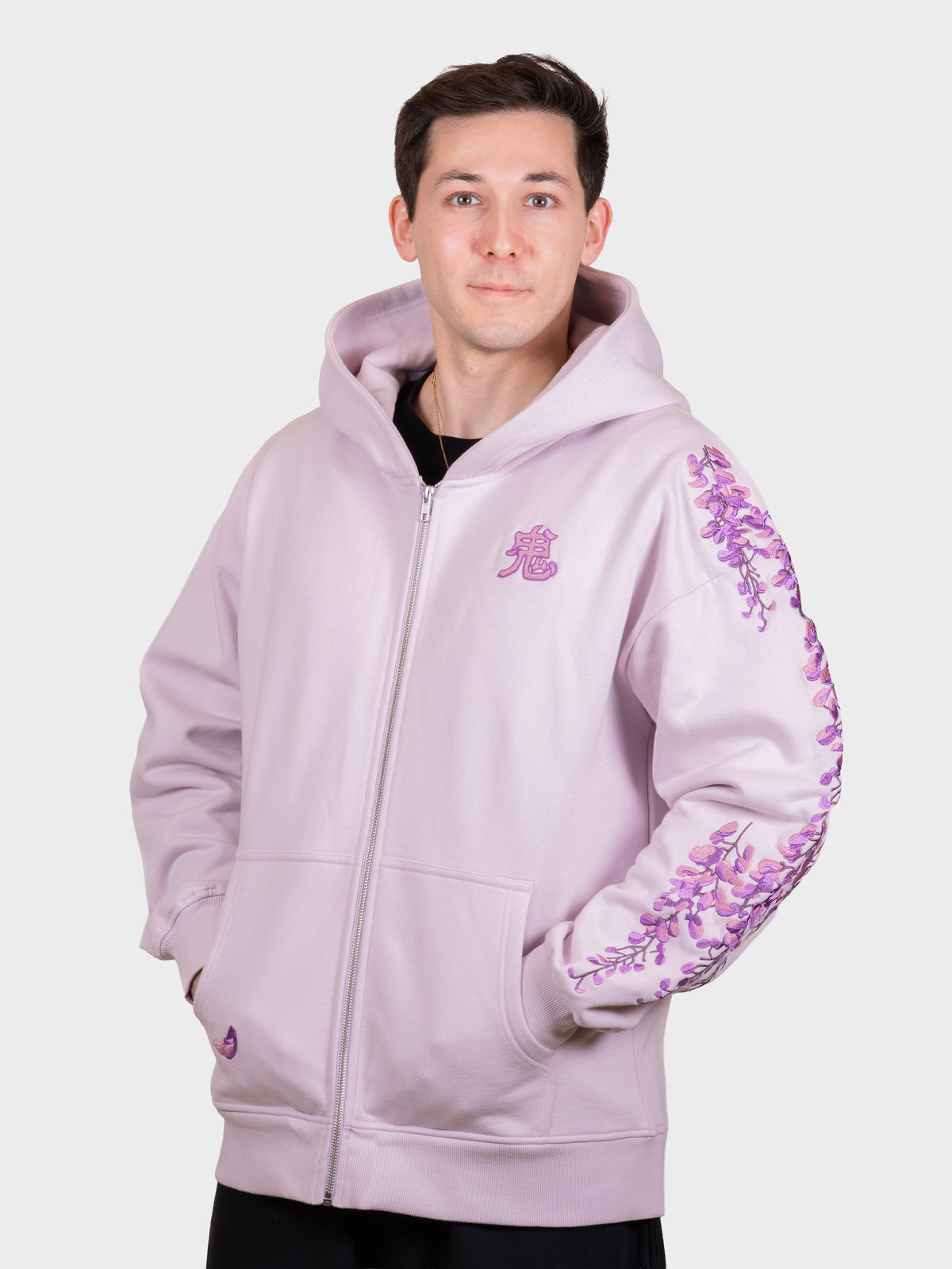 Hoodie Glycine zippé