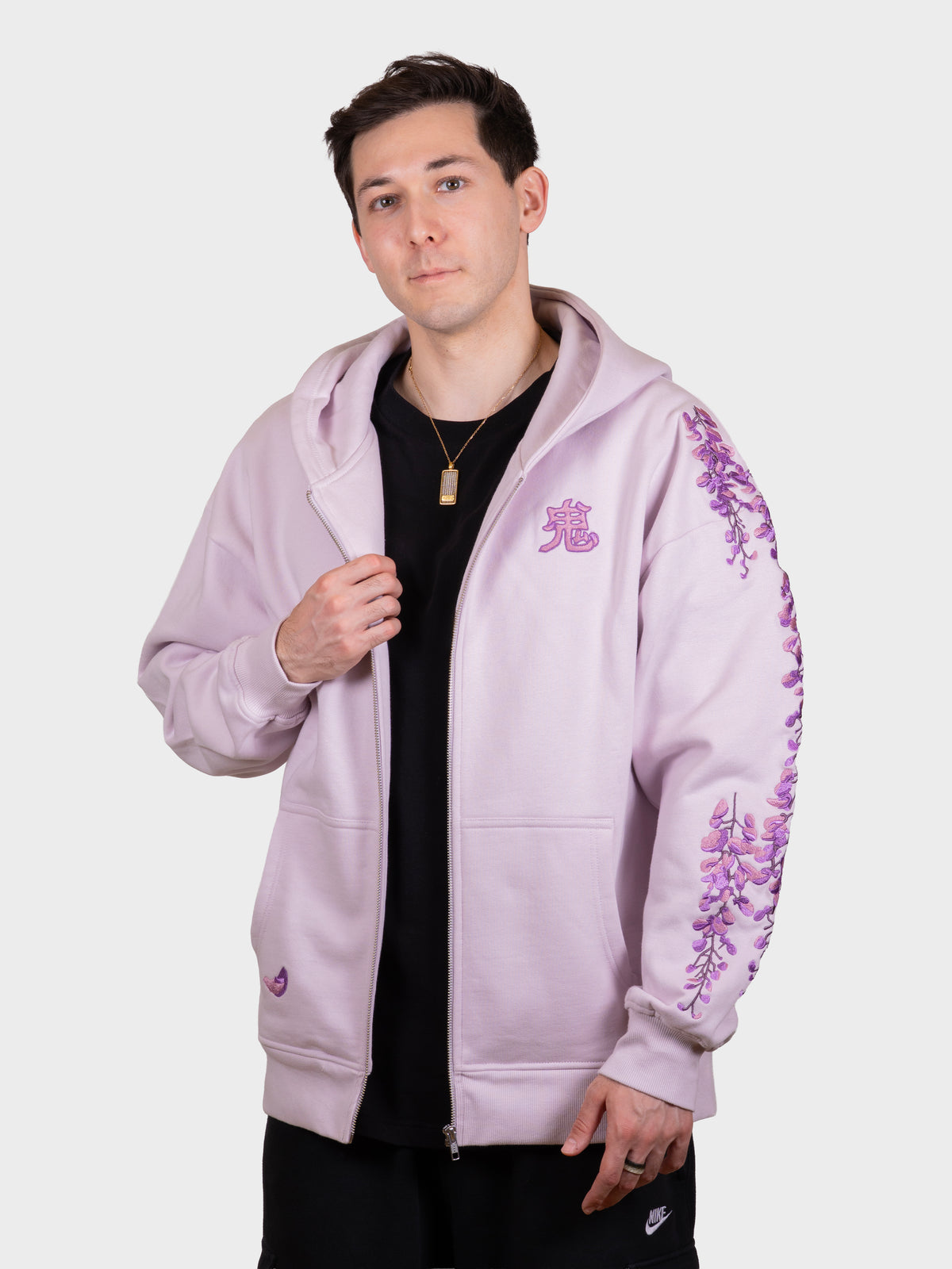 Hoodie Glycine zippé