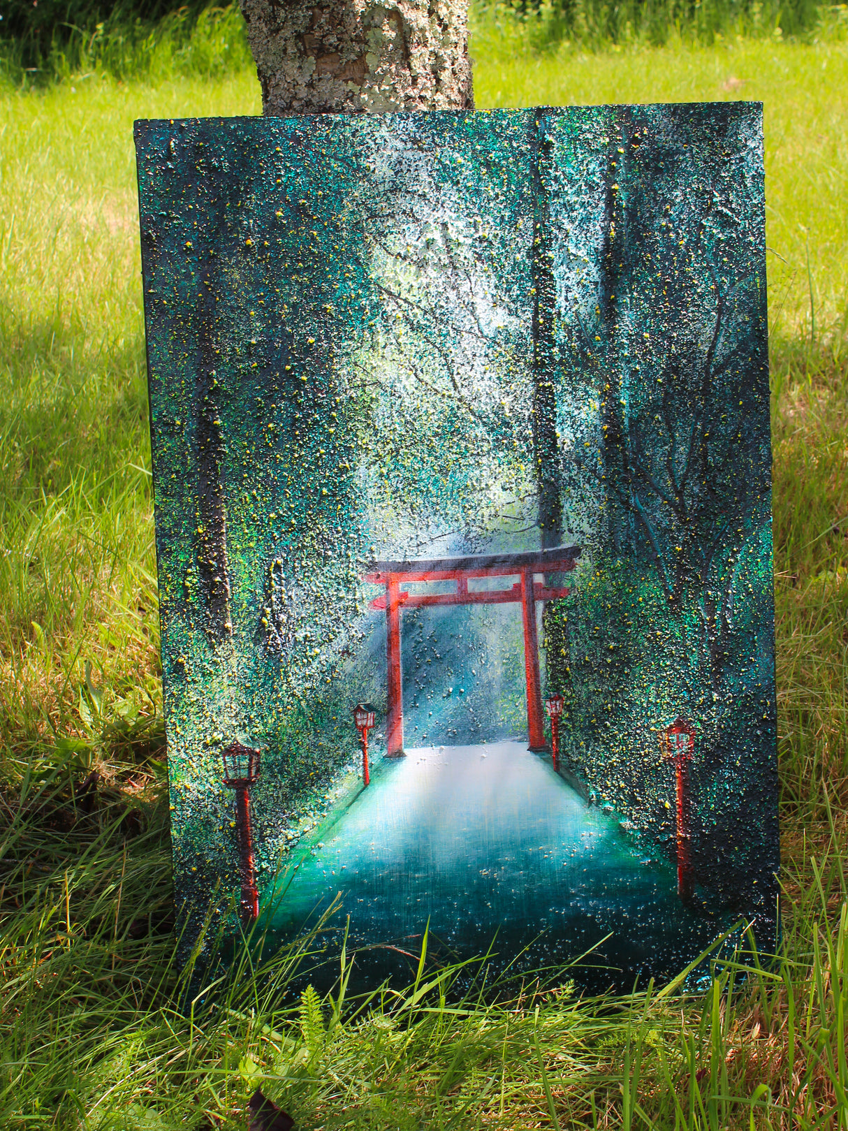 Toile Elika Torii dans la forêt
