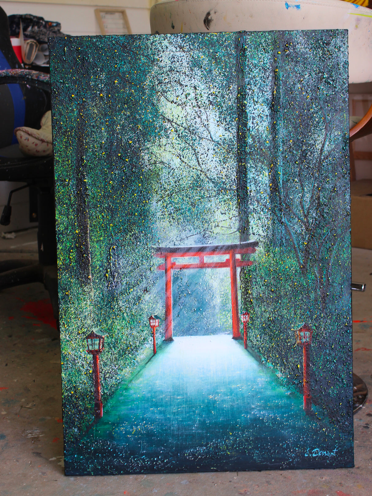 Toile Elika Torii dans la forêt