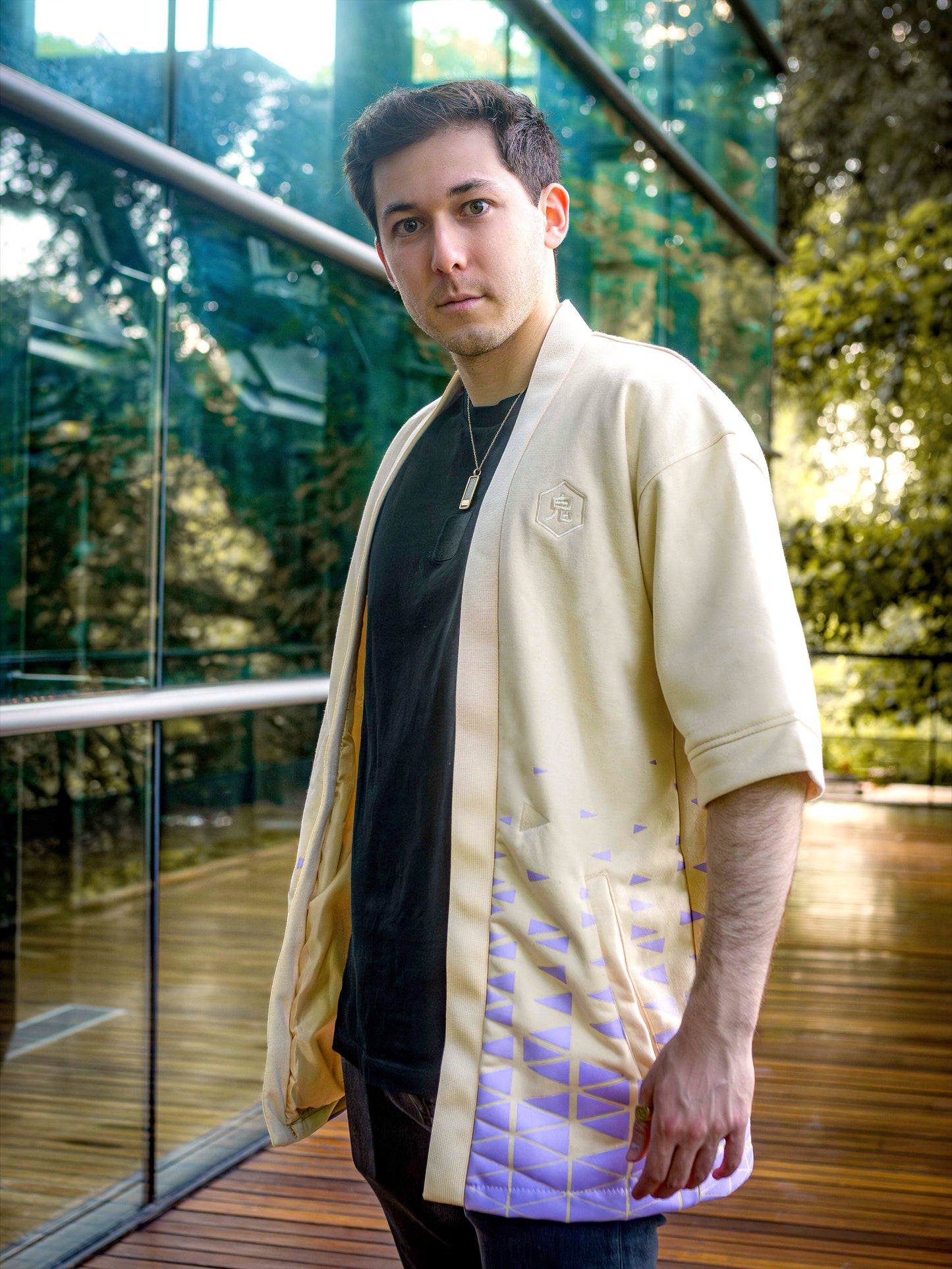Kimono streetwear coton beige - Gen