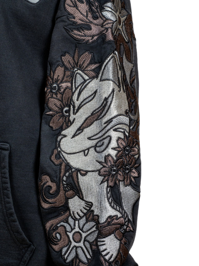 Hoodie Black Kitsune