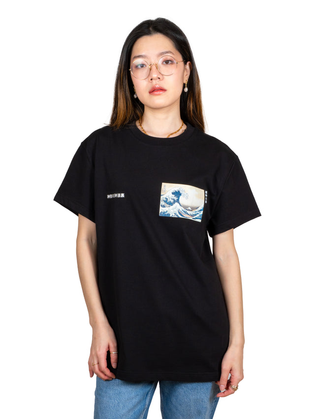 T-Shirt noir ONI x HOKUSAI