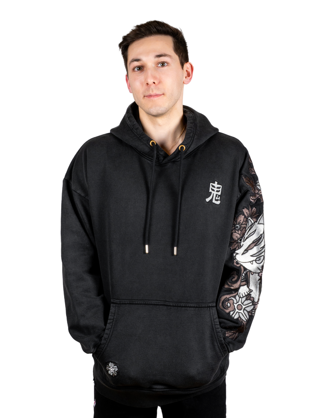 Hoodie Black Kitsune