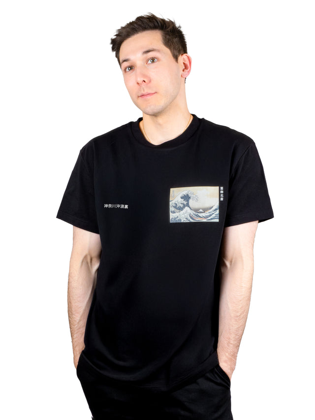 T-Shirt noir ONI x HOKUSAI