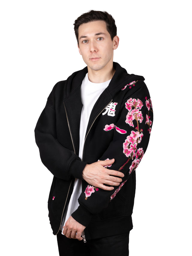 Hoodie Sakura Zippé