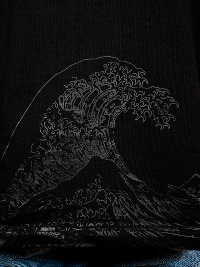 T-Shirt noir ONI x HOKUSAI