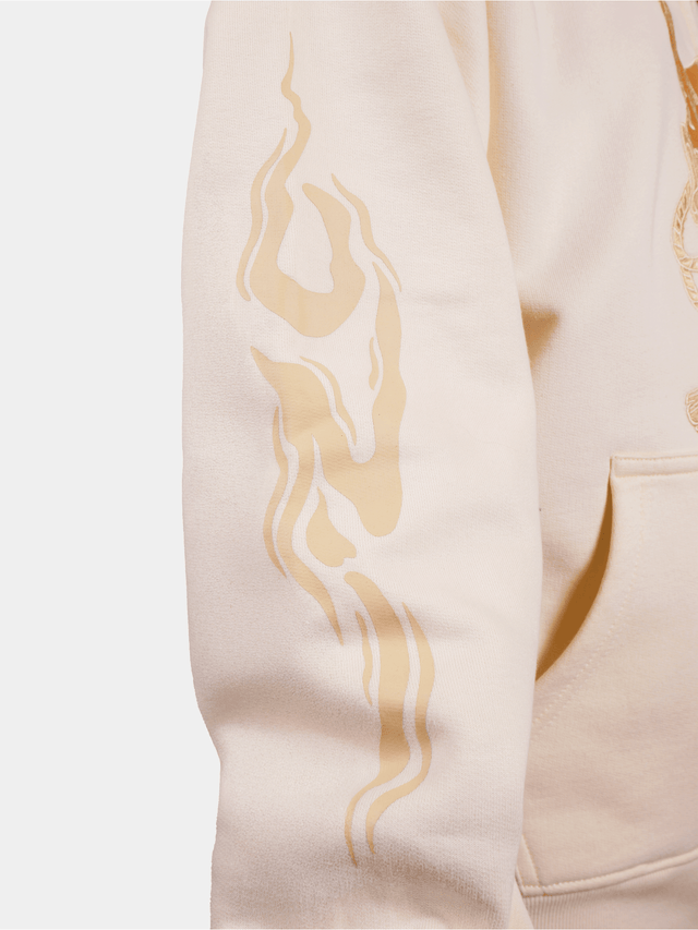 Hoodie zippé beige