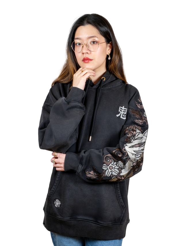 Hoodie Black Kitsune
