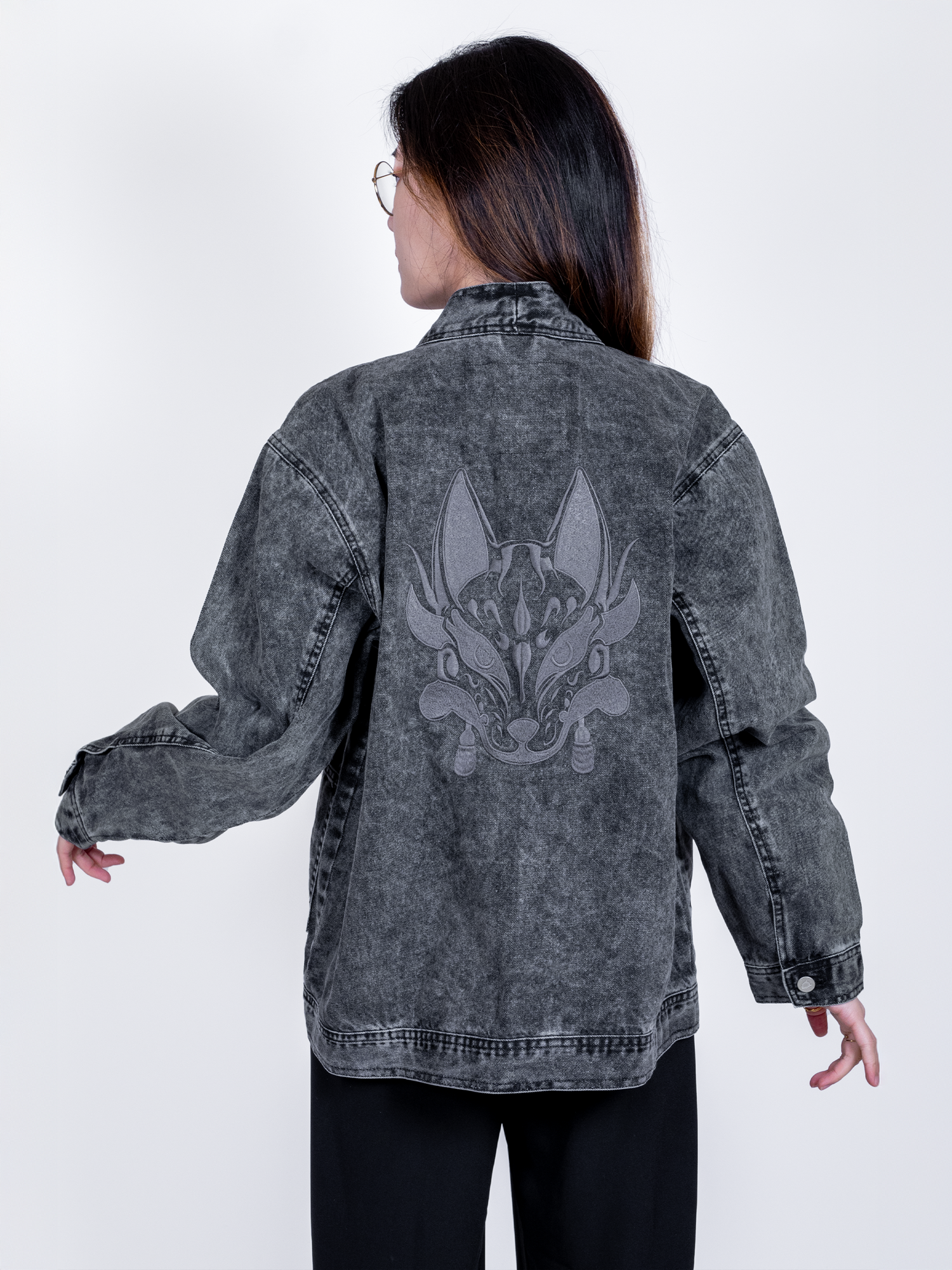 Veste Jean Noir Kitsune