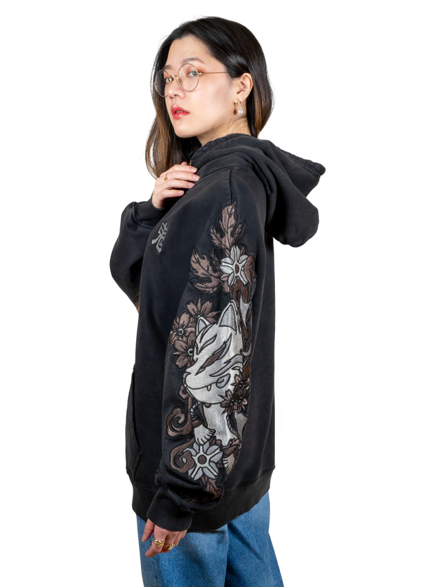 Hoodie Black Kitsune