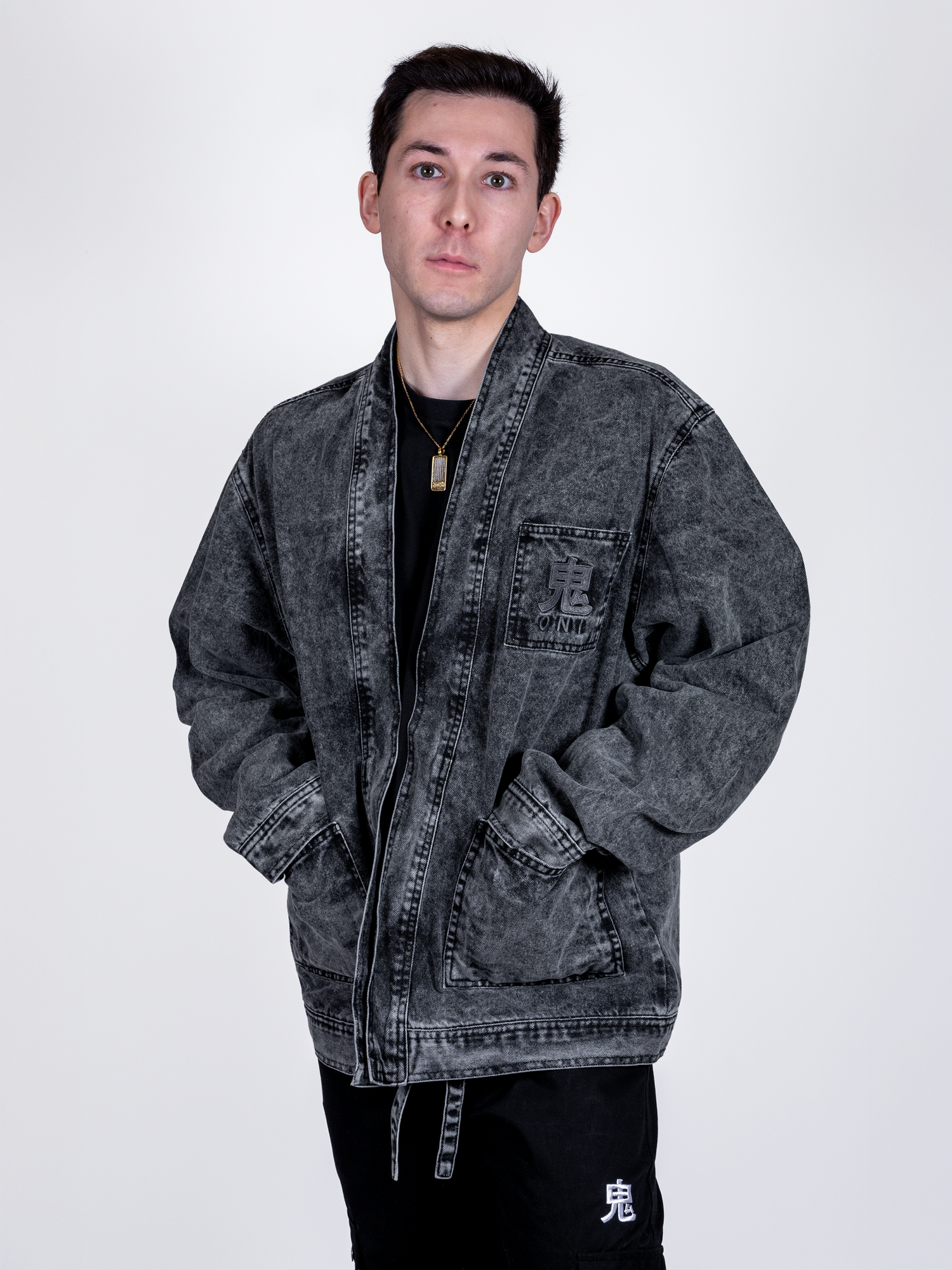 Veste Jean Noir Kitsune