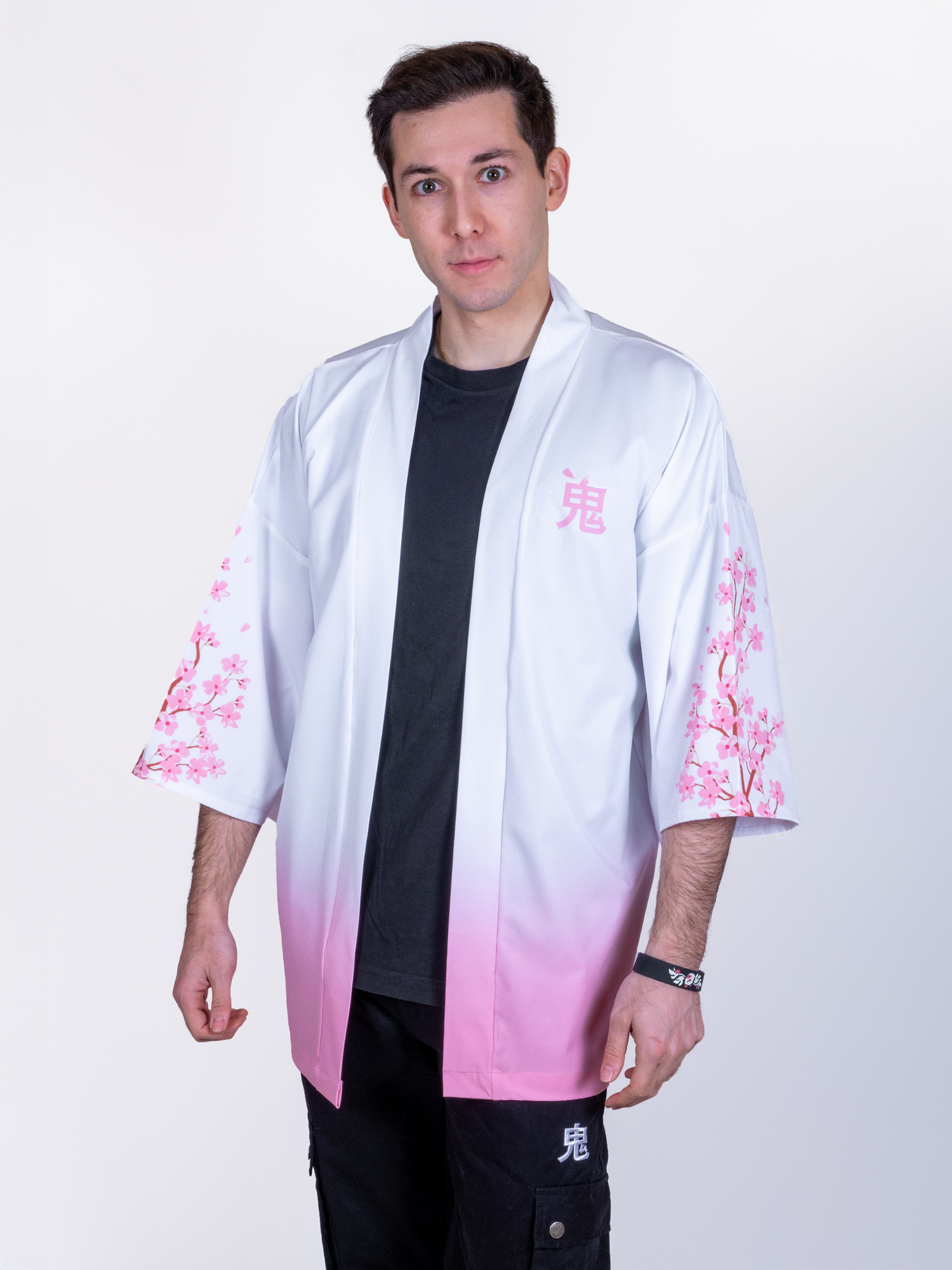 Kimono streetwear blanc sakura