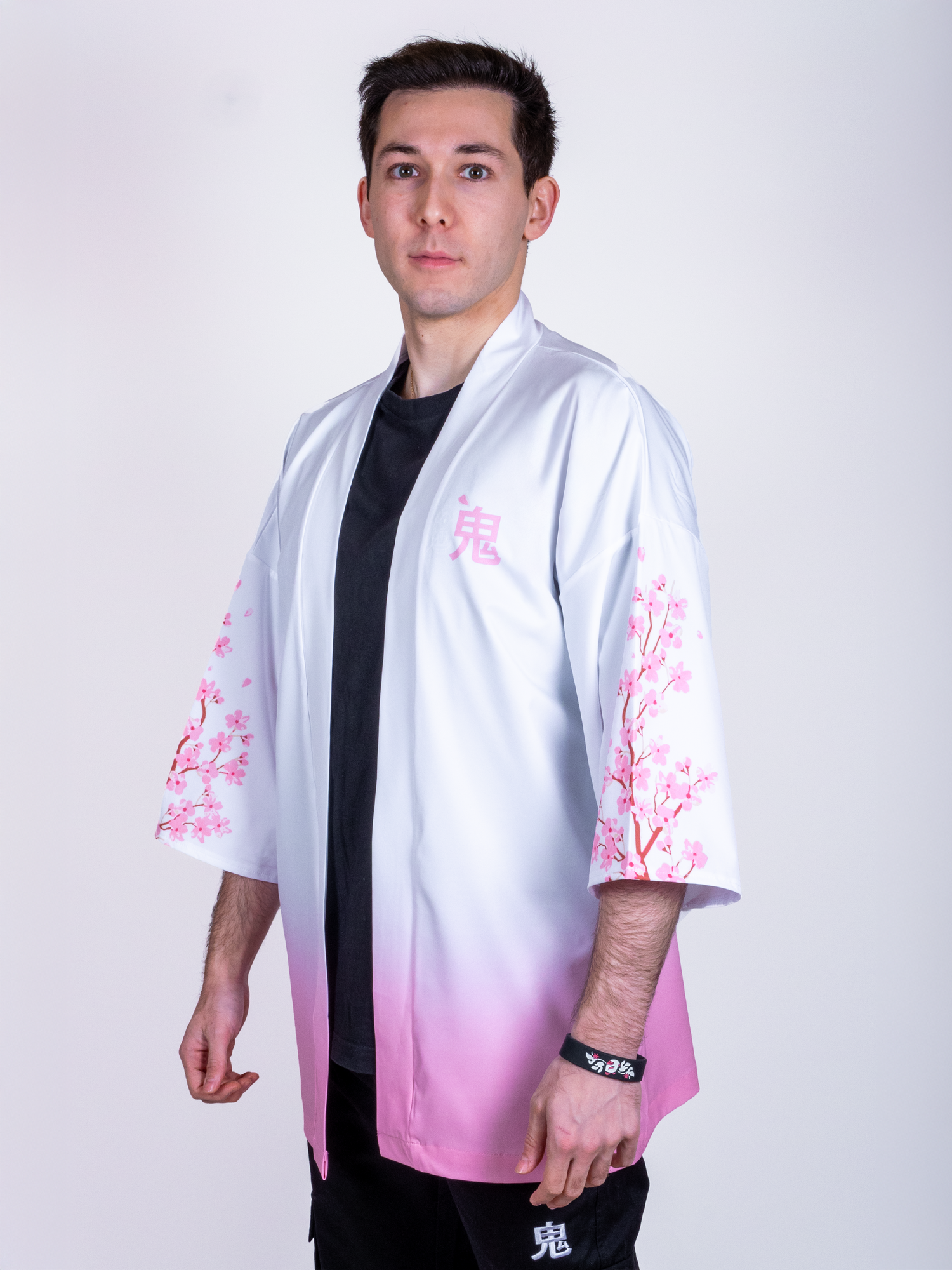 Kimono streetwear blanc sakura