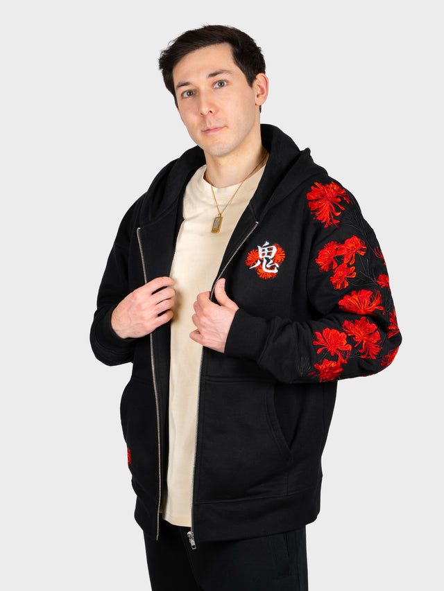 Hoodie Lycoris Rouge Zippé