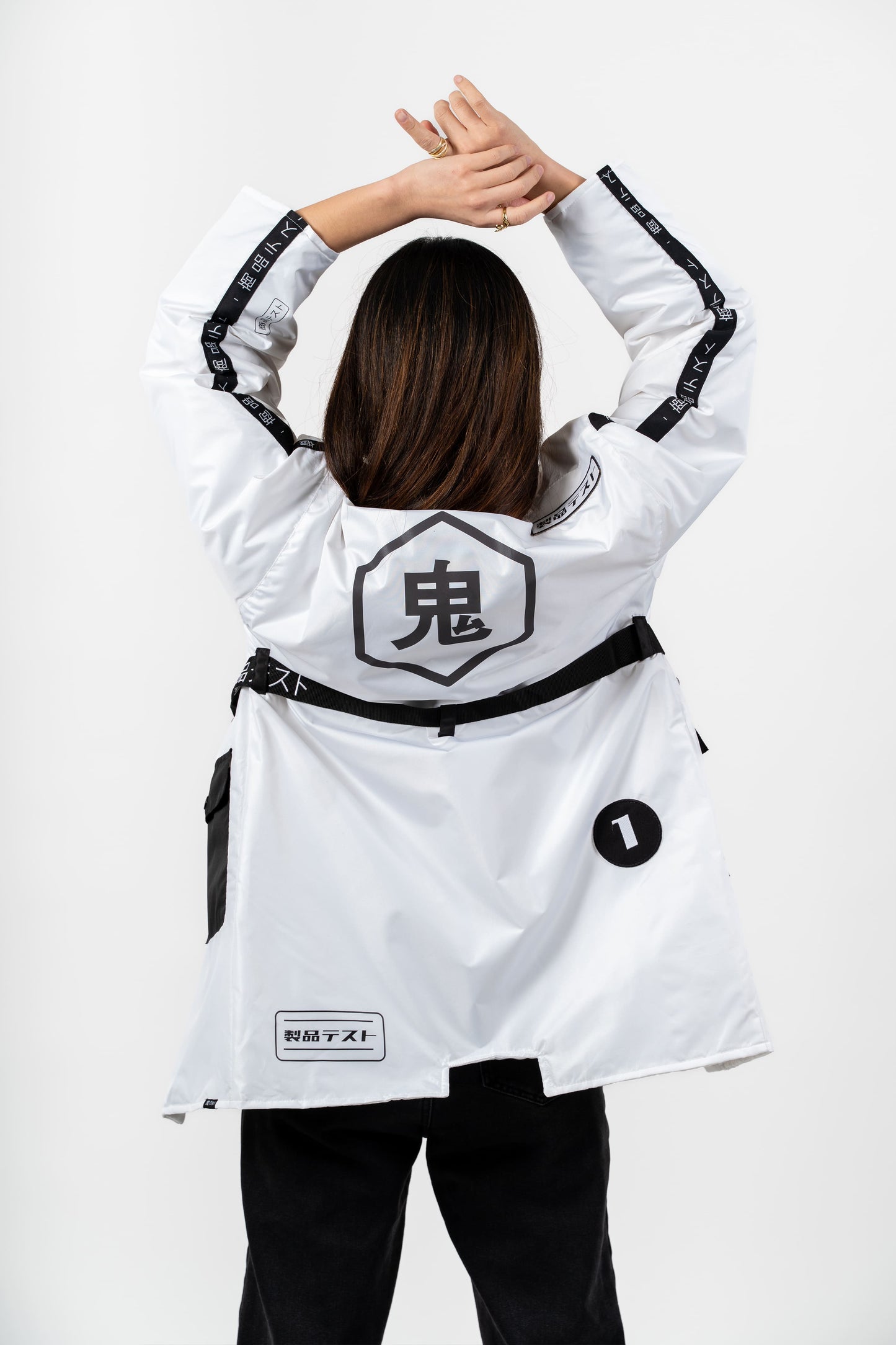 Dos kimono Techwear Gin noir et blanc