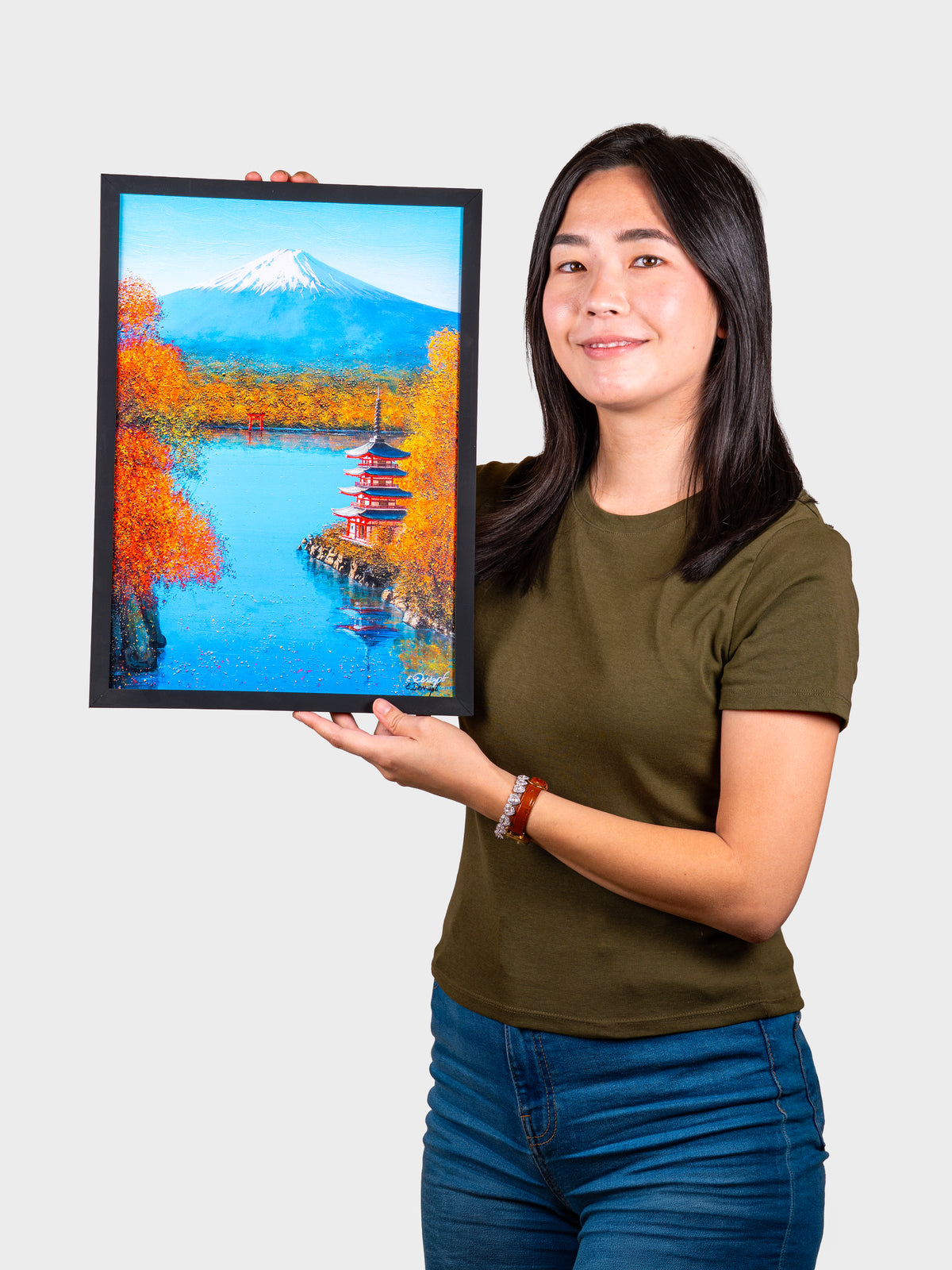 Print Elika L'automne du Mont Fuji A3 signé