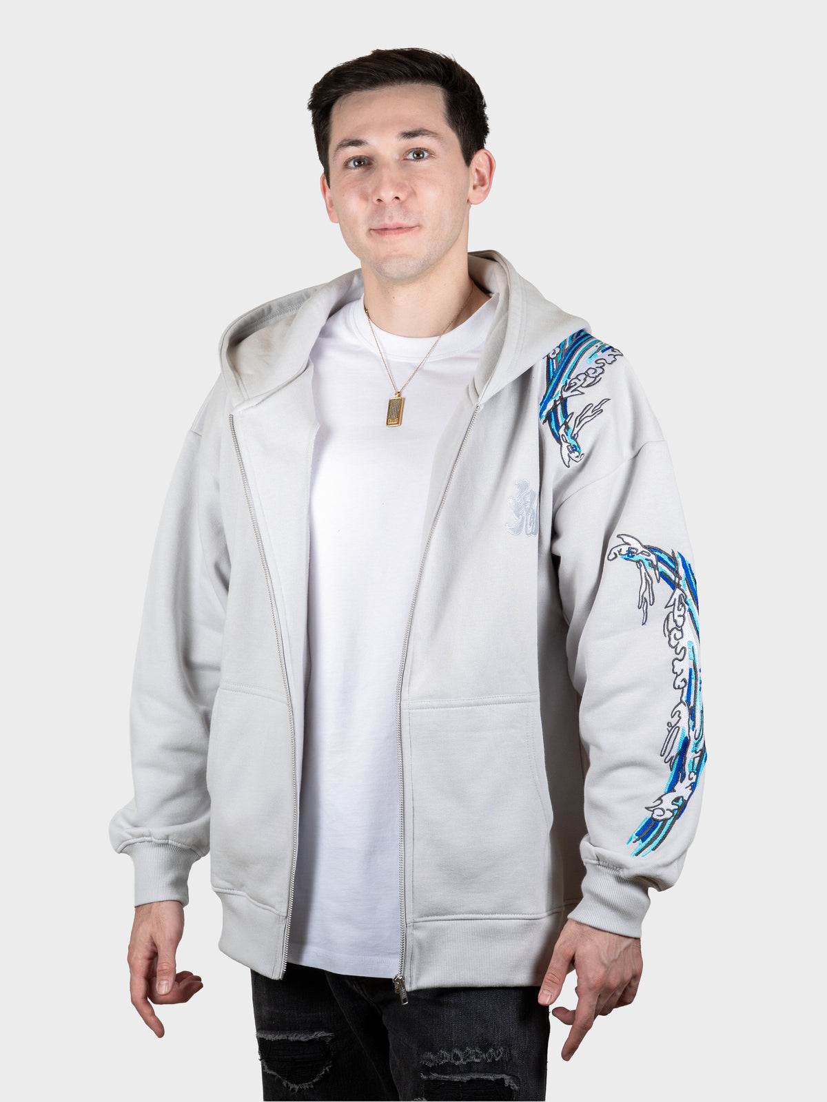 Hoodie vague zippé