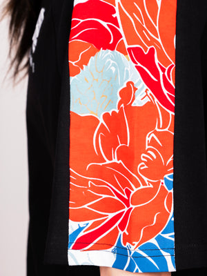 T-Shirt Floral Noir [CONCOURS VOYAGE AU JAPON - 1 PARTICIPATION]