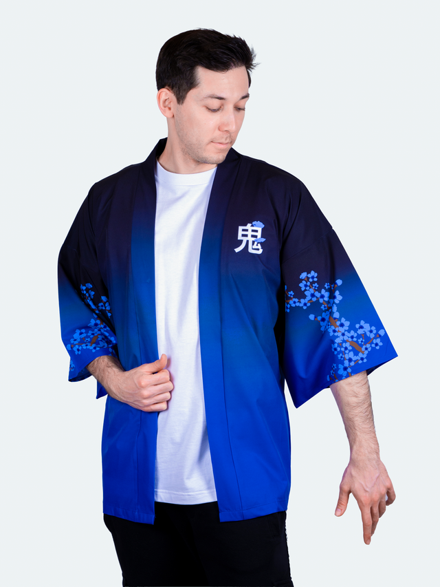 Kimono streetwear Blue Sakura