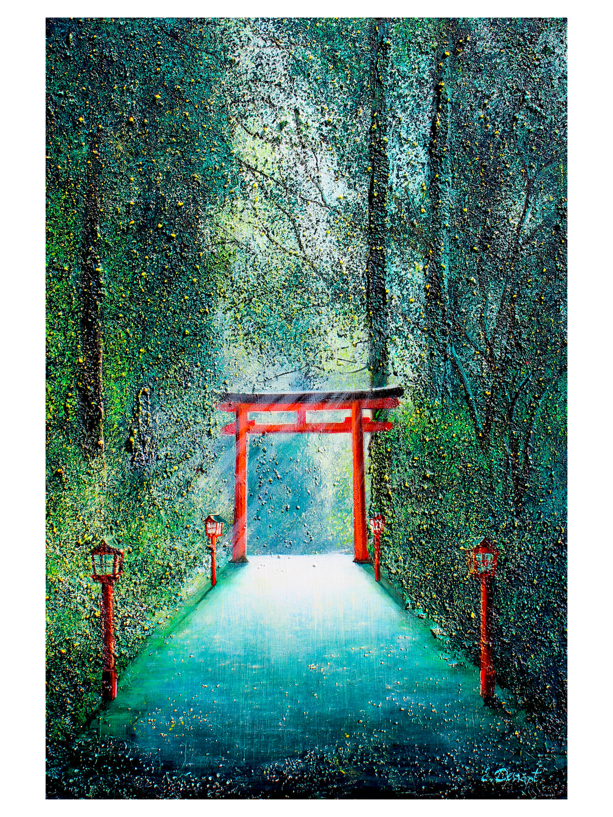 Toile Elika Torii dans la forêt