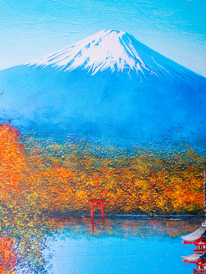 Print Elika L'automne du Mont Fuji A3 signé