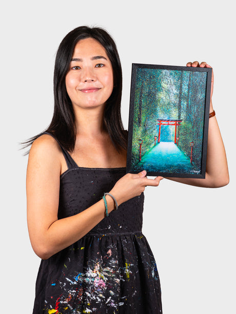 Print Elika Torii dans la forêt A4 signé