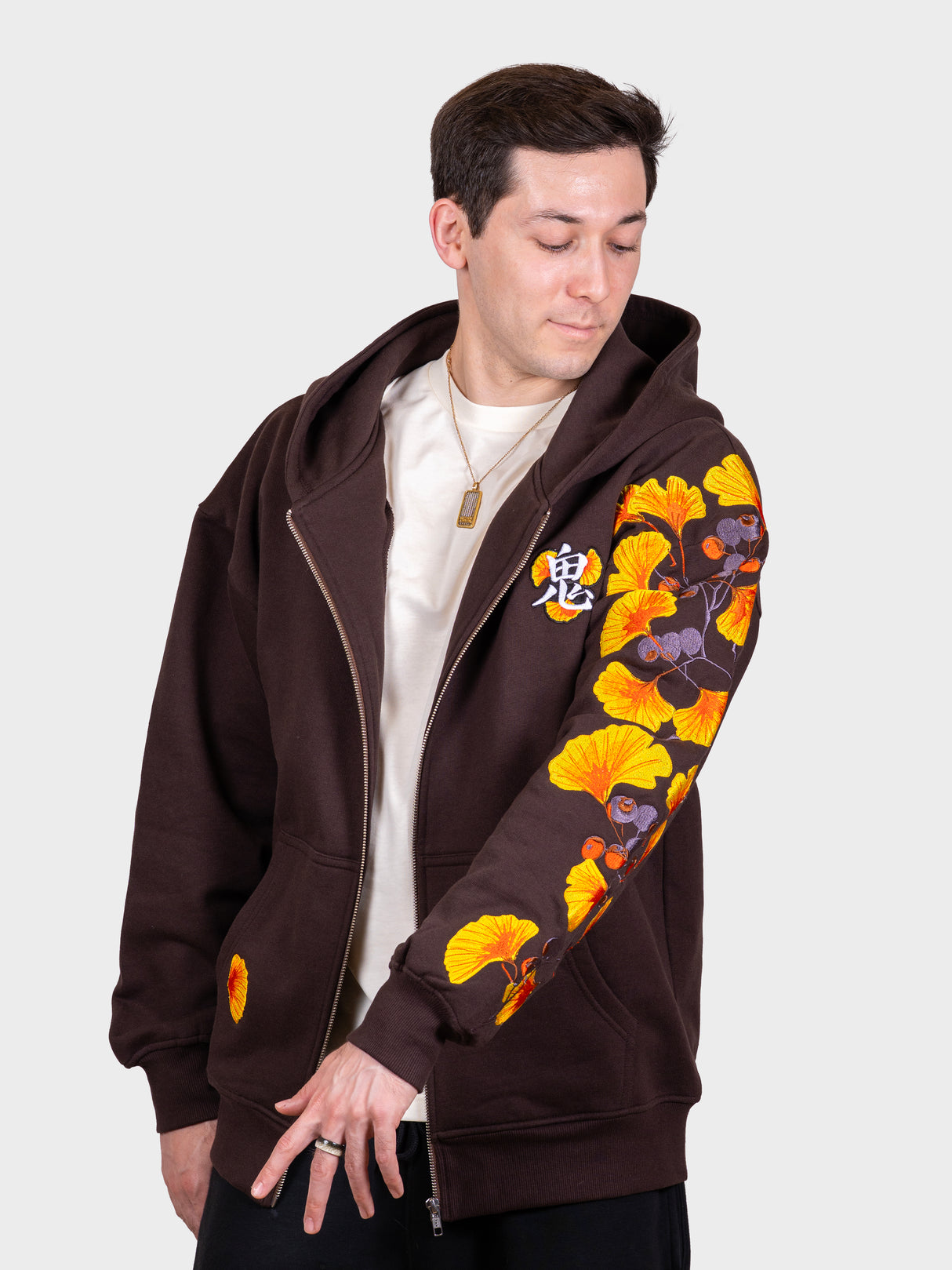 Hoodie Ginkgo zippé [EN PRECOMMANDE POUR DÉBUT SEPTEMBRE]
