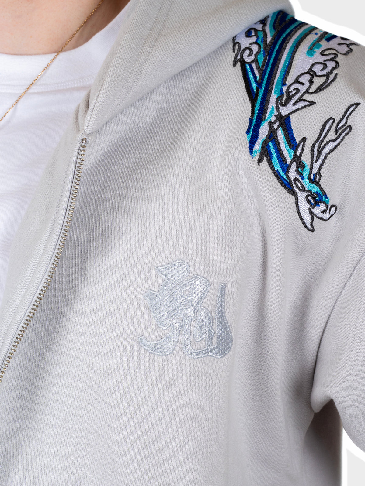 Hoodie vague zippé