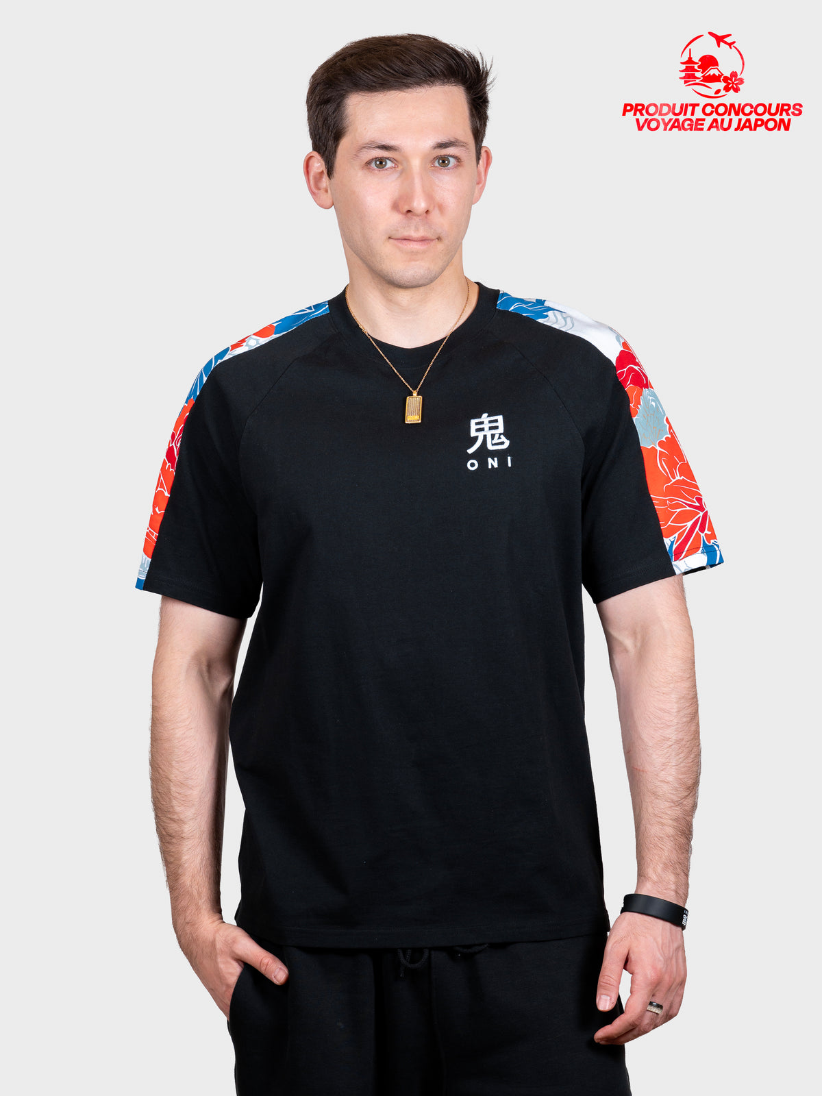 T-Shirt Floral Noir [CONCOURS VOYAGE AU JAPON - 1 PARTICIPATION]