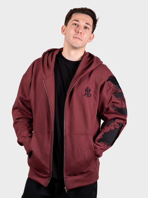 Hoodie corbeau zippé