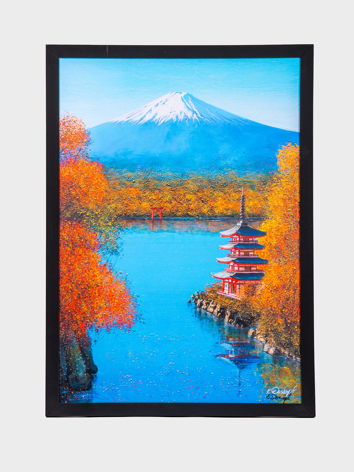 Print Elika L'automne du Mont Fuji A3 signé
