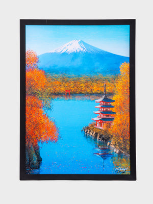 Print Elika L'automne du Mont Fuji A3 signé