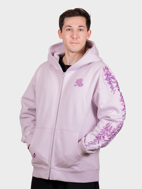 Hoodie Glycine zippé