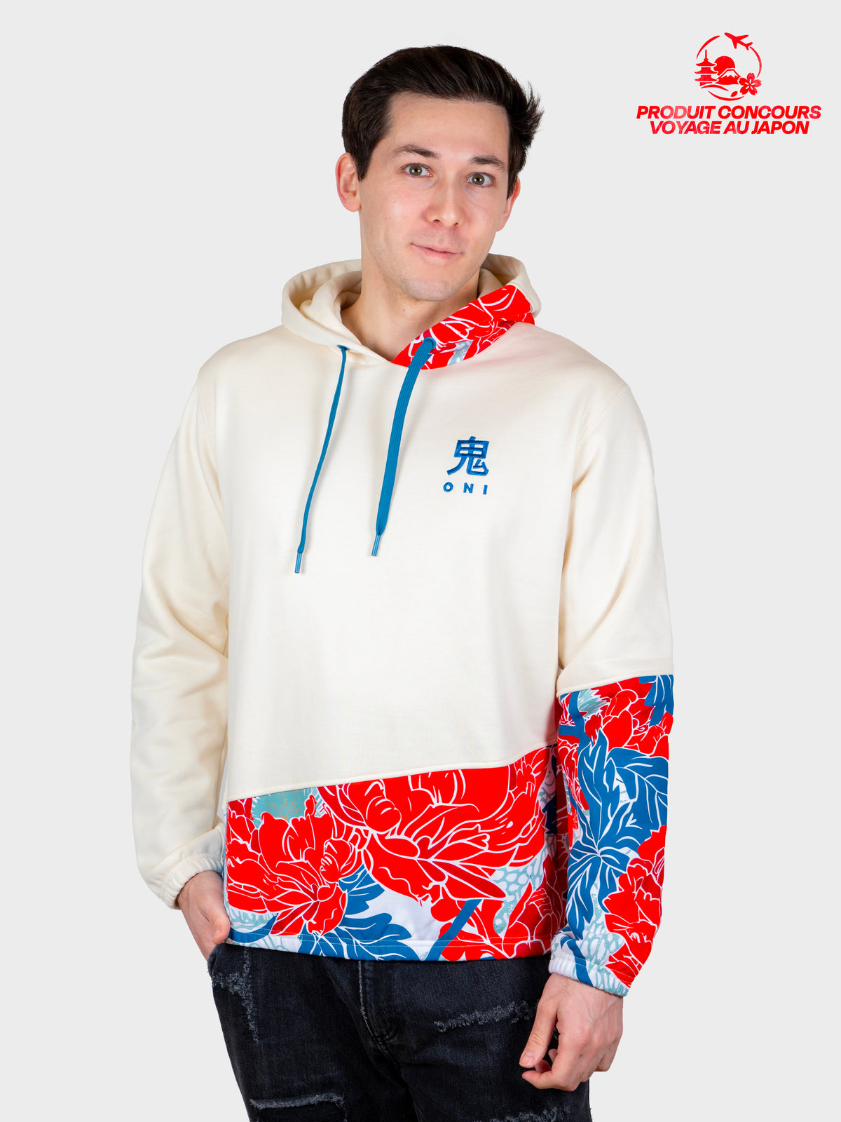 Hoodie Floral crème [CONCOURS VOYAGE AU JAPON - 2 PARTICIPATIONS]