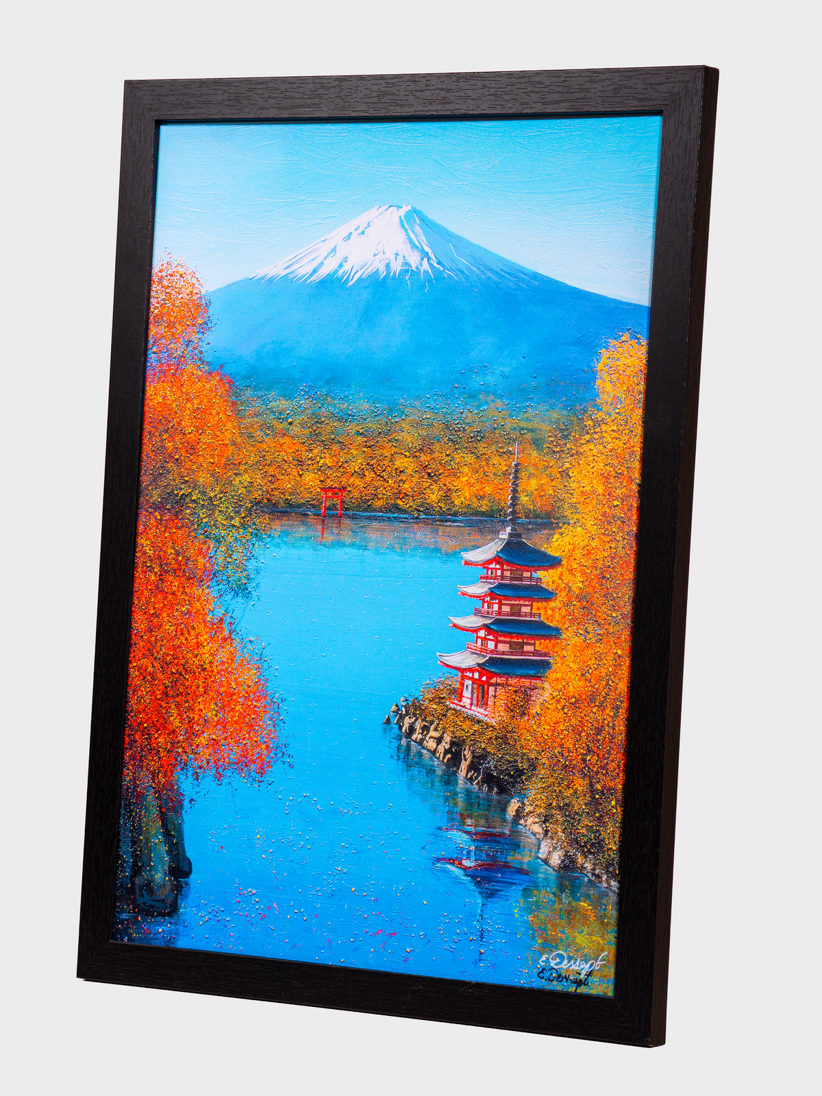 Print Elika L'automne du Mont Fuji A3 signé