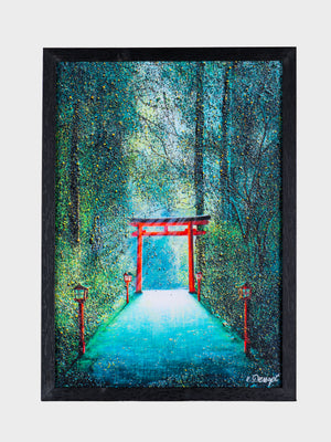 Print Elika Torii dans la forêt A4 signé