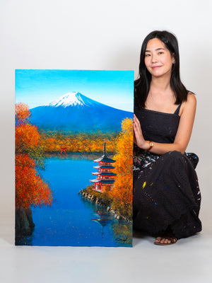 Toile Elika L'automne du Mont Fuji