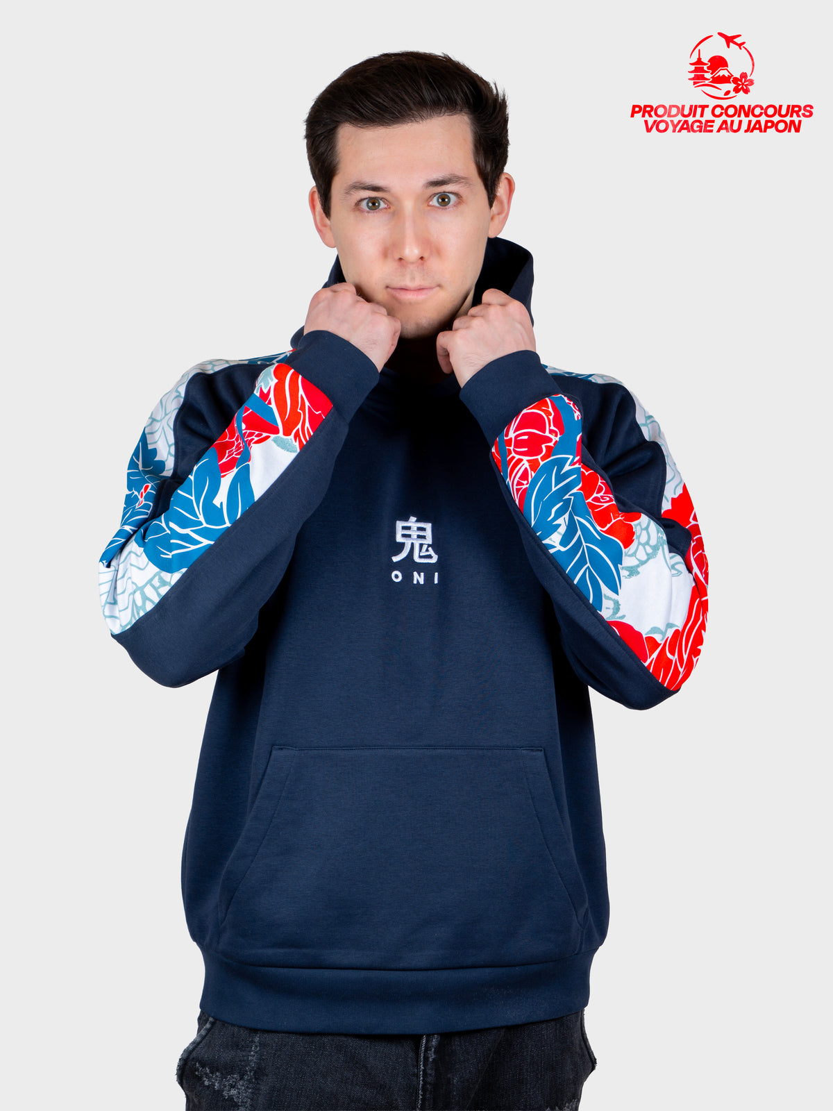 Hoodie Floral navy [CONCOURS VOYAGE AU JAPON - 2 PARTICIPATIONS]