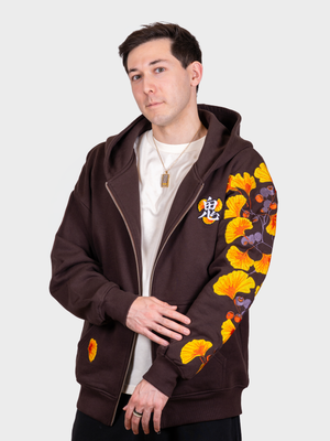 Hoodie Ginkgo zippé [EN PRECOMMANDE POUR DÉBUT SEPTEMBRE]