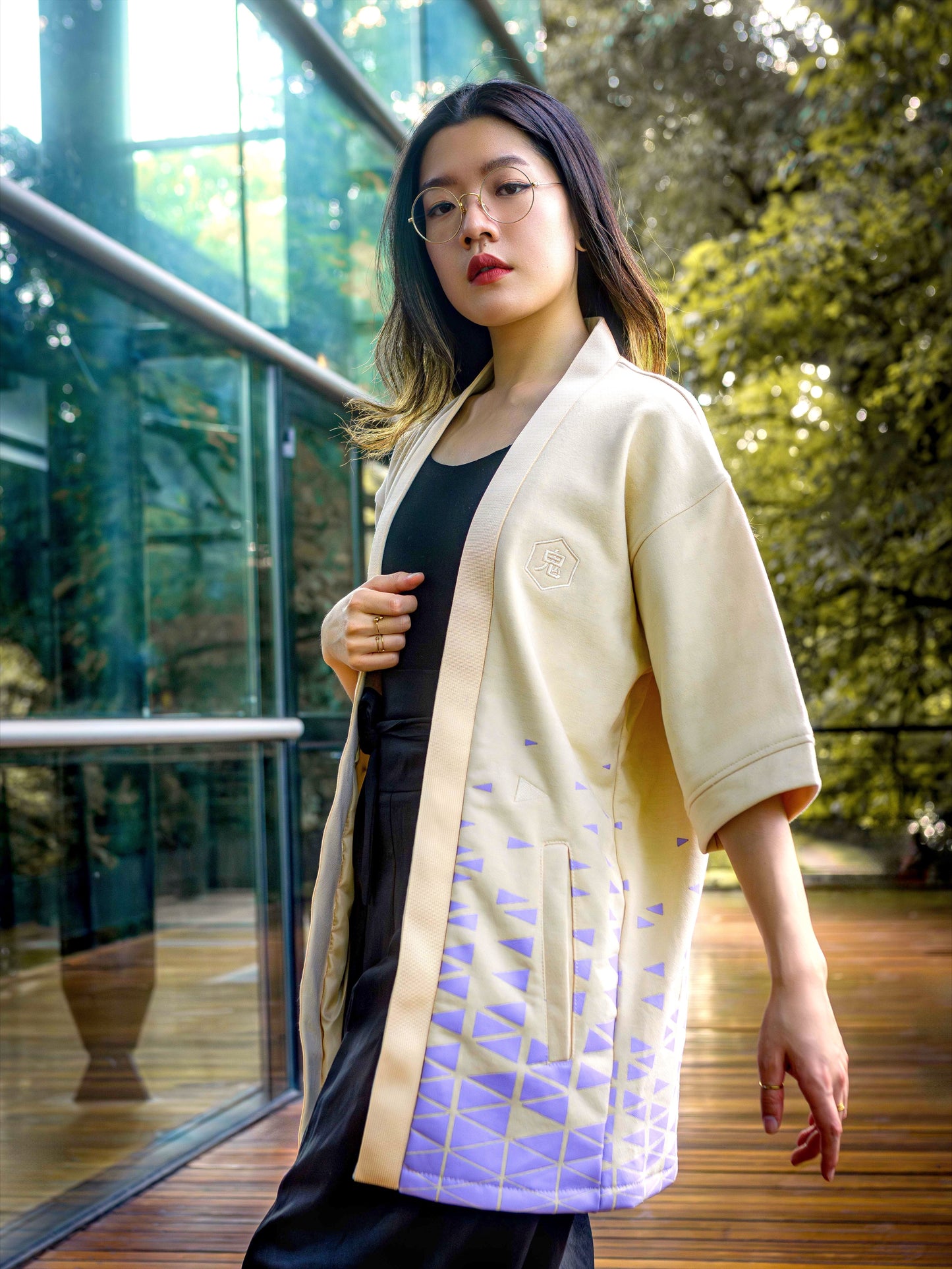 Kimono streetwear coton beige - Gen