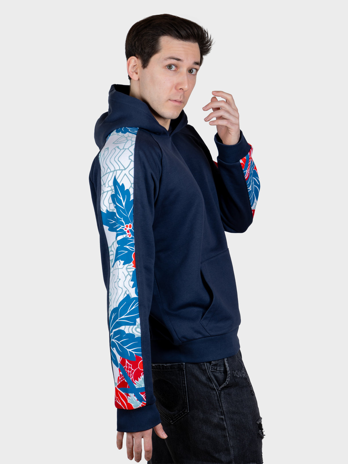 Hoodie Floral navy [CONCOURS VOYAGE AU JAPON - 2 PARTICIPATIONS]