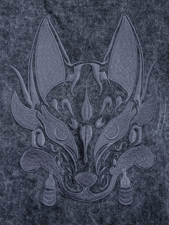 Veste Jean Noir Kitsune