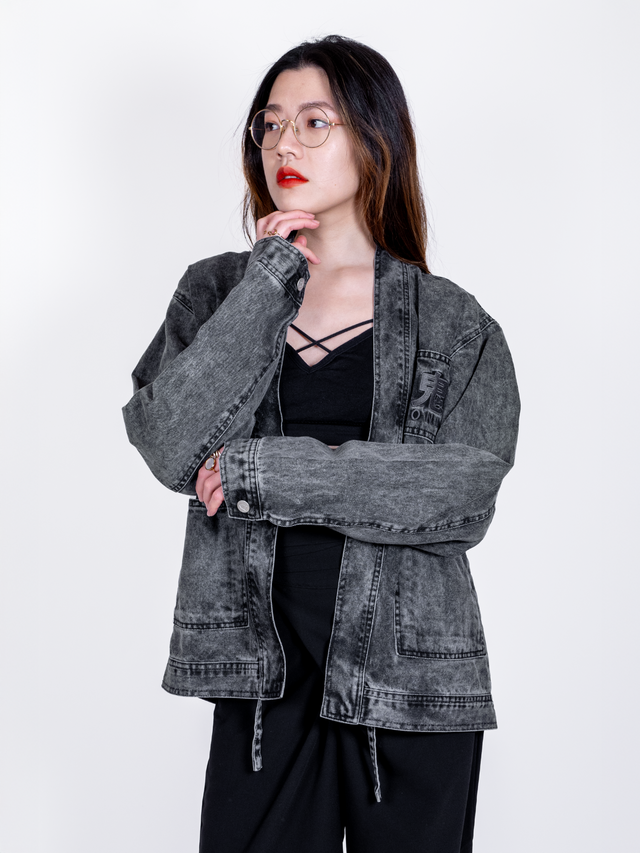 Veste Jean Noir Kitsune