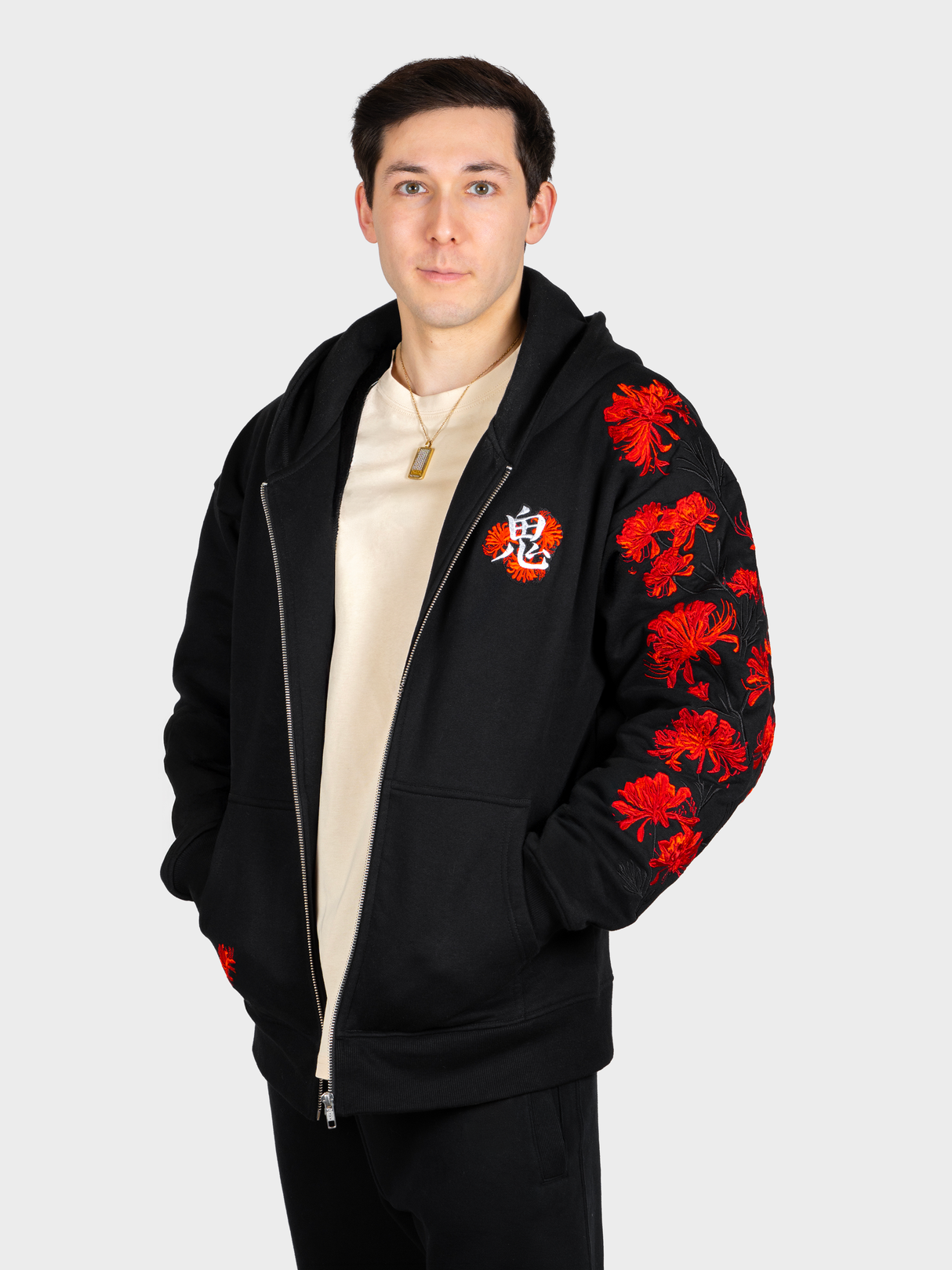 Hoodie Lycoris Rouge Zippé