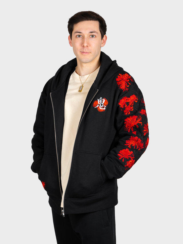 Hoodie Lycoris Rouge Zippé [EN PRÉCOMMANDE POUR FIN-AVRIL]