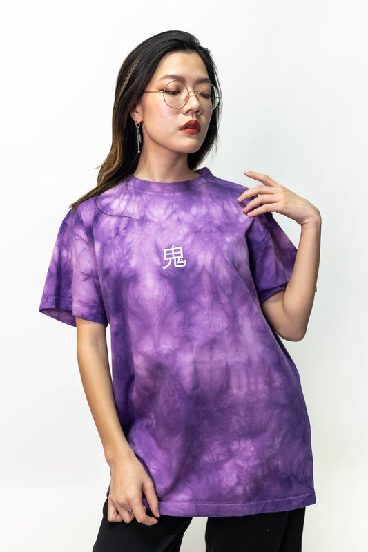 Tee Shirt violet effet tye and dye